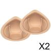 2x 1 Pair Bra Pads Inserts Removable Breathable Rod Cups for Sports Bikini Tops Swimsuit