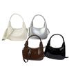Solid Color French Underarm Bag Elegant Texture Handbag Storage Bag PU Hobo Bag  Daily