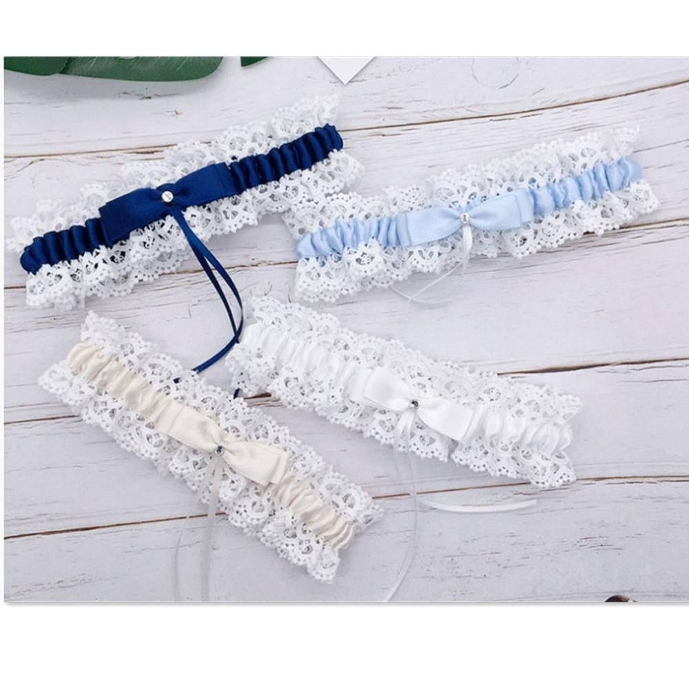 Women Girls Wedding Accessories Bridal Garter Lace Garter Leg Loop Bow Leg Ring