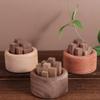 Eco-Friendly Wood Art Fireless Aromatherapy Round Wooden Aromatherapy  Home Decoration