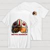 Red Five Standing By Front And Back Printing 100% Cotton Summer Casual Cool Loose T-Shirt