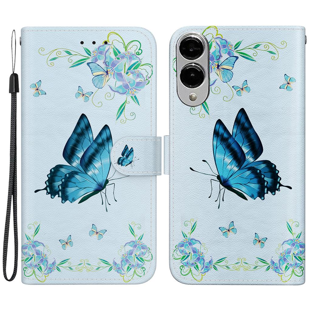 For Samsung Galaxy S25 Edge Wallet Phone Case Anti-Drop Leather Flip Cover Pattern Printing