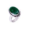 Emerlad - Окрашенный кварц 925 стерлингового серебра кольцо V2498, зеленое кольцо, овальное кольцо, подарок на День святого Валентина, подарок для нее, подарок на день рождения, ювелирные изделия ручной работы, серебро