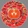 50 Tomato Doodle Stickers Cartoon Cute Fruits and Vegetables Decorative Water Cup Mobile Phone Case Computer Refrigerator Stickers