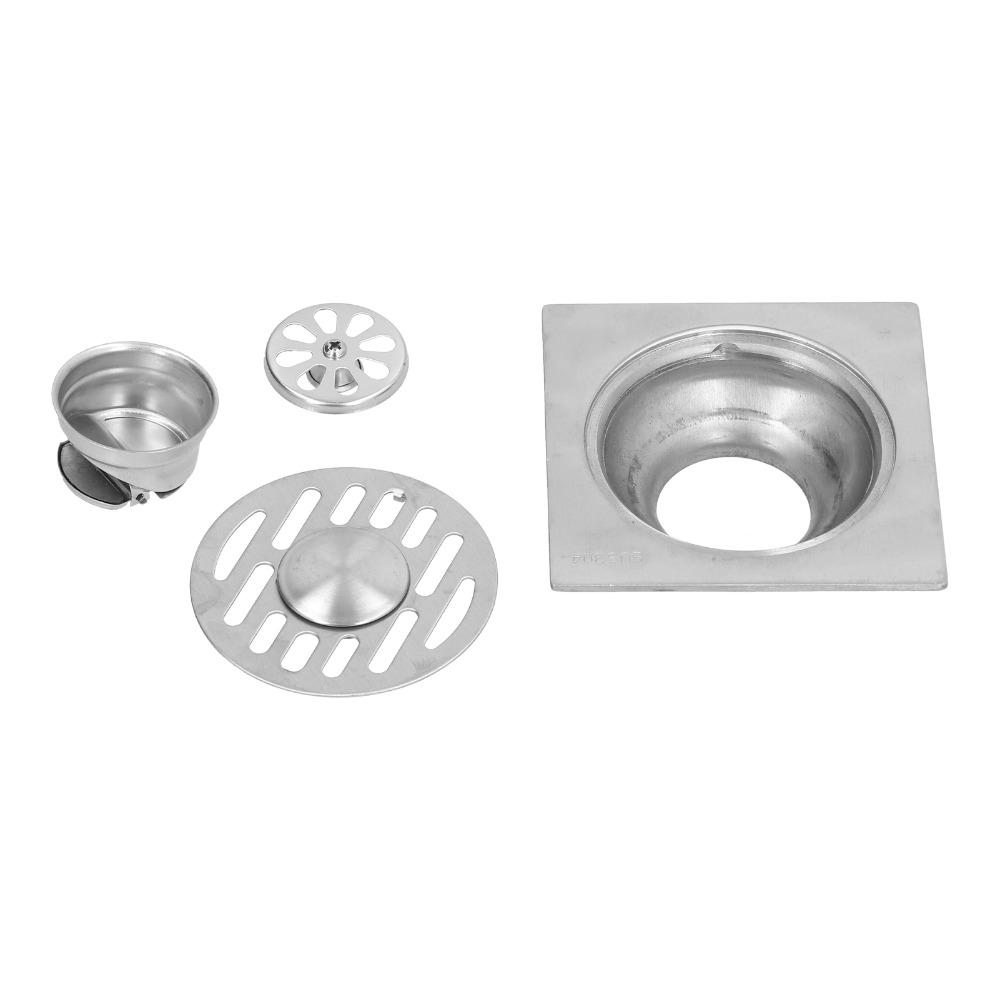 Square Floor Strainer Self Sealing Shower Drain Durable Floor Drain  Bathroom