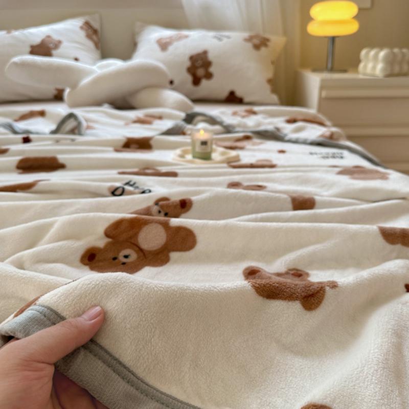 Бархатное одеяло, приятное для кожи, мягкое постельное белье в клетку, одеяла в мультяшном стиле, простыня для взрослых и детей, манта (Нет наволочки)