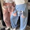 Spring and Autumn 3D Cute Elephant Loose Sleep Pants for Kids & Couples