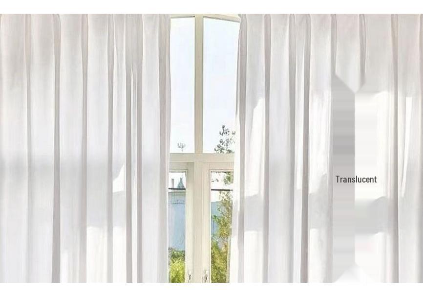 Полупрозрачная штора из бархата Tencel для спальни, гостиной и балкона - Защита от посторонних глаз, защита от солнца и перегородка