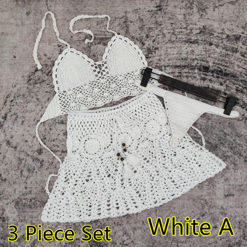 Handmade Crochet Bikini and Beach Dress Set (2/3-piece)