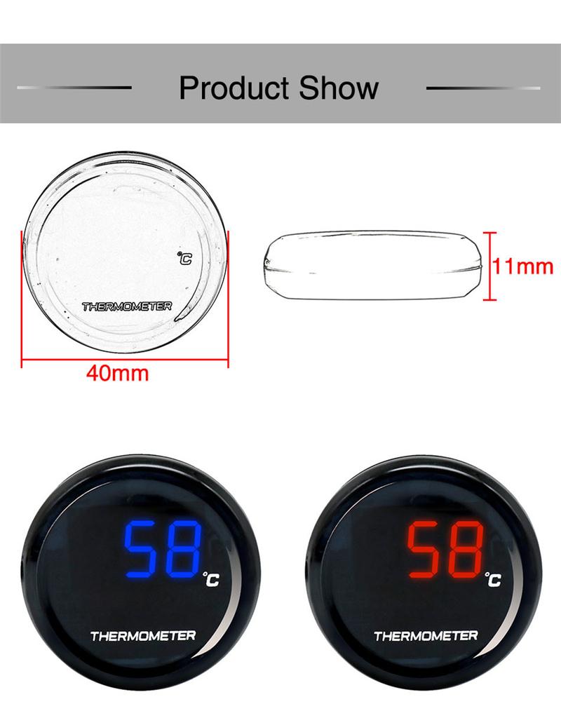Universal  0°C-120°C Motorcycle Motorbike Thermometer Instruments Water Temperature Gauge Digital Display Meter