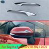 For Toyota Aqua XP210    Car Accessories ABS Chrome Door Side Mirror Cover Trim Rear View Cap Overlay Molding Garnish