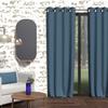 Blackout Curtain with Eyelets 135x250 Cm BOHEME Duck Blue, by Soleil d'Ocre