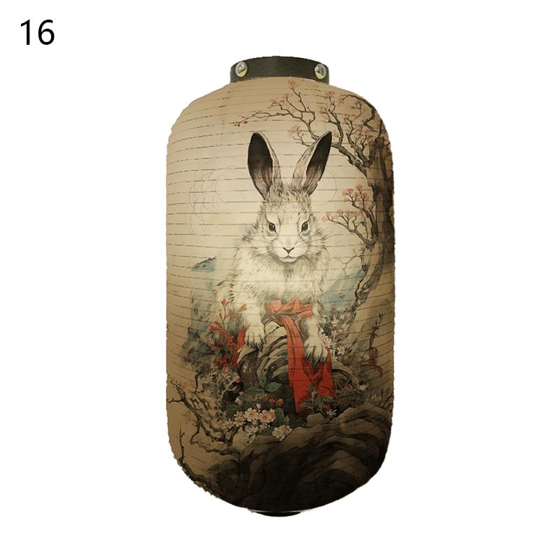 Японский традиционный бумажный фонарь в стиле укиё-э с изображением кролика, ресторан, кухня изакая, магазин суши, подвесной декор