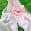 Xmas Large Pink Ribbon Bowknot Decoration Princess Girl Birthday Party Wedding Bridal Baby Shower Arch Cover Room Hanging Decor