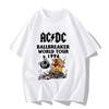2025 Новый дизайн уличный панк фанаты ACDC хип-хоп хлопок принт взрослые и детские футболка с коротким рукавом