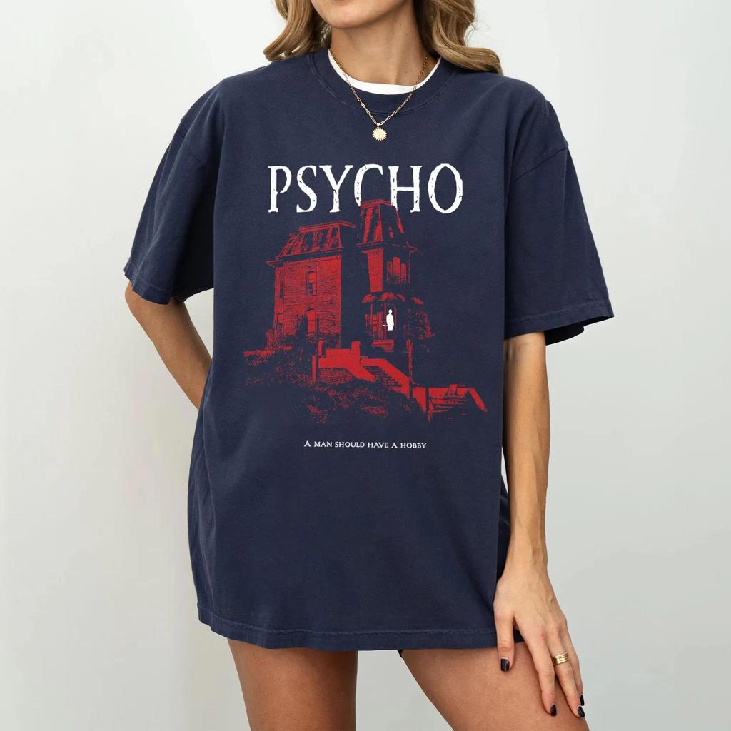 Psycho TShirt Bates Motel Silhouette Tee NorUnisex with Knife Shirt Cult Classic Horror Movie Tee Hitchcock Quote Shirt