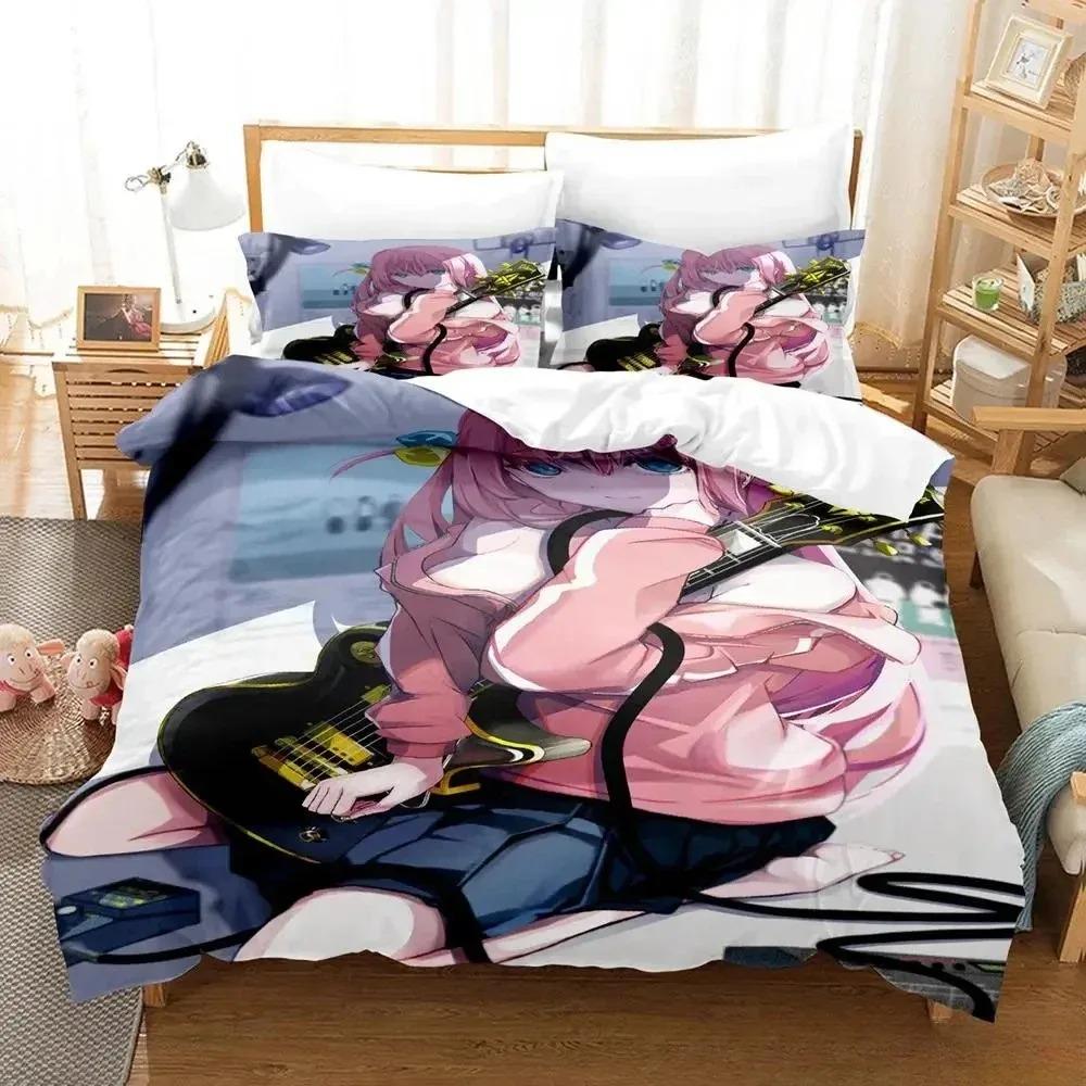 Bedding Set Single Twin Full Queen King Size Bed Set Adult Kid Bedroom Duvet cover Sets Anime parure de lit Bed Gotou Hitori