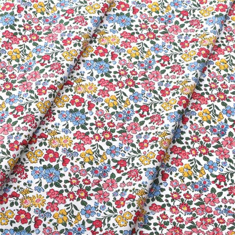 Fresh Printed Light and Thin Skin Friendly Handmade DIY Rich Colors Pure Cotton Floral Print Poplin Fabric Fabric Breathable