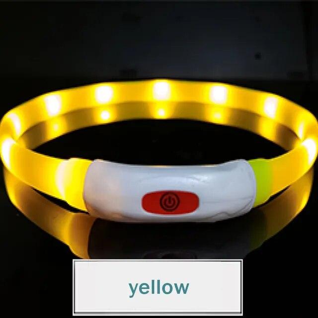 Светодиодный ошейник для собак, перезаряжаемый от USB, светящийся ошейник для защиты от потери/автомобильной аварии, ошейник для щенка, светодиодные товары для собак, товары для домашних животных
