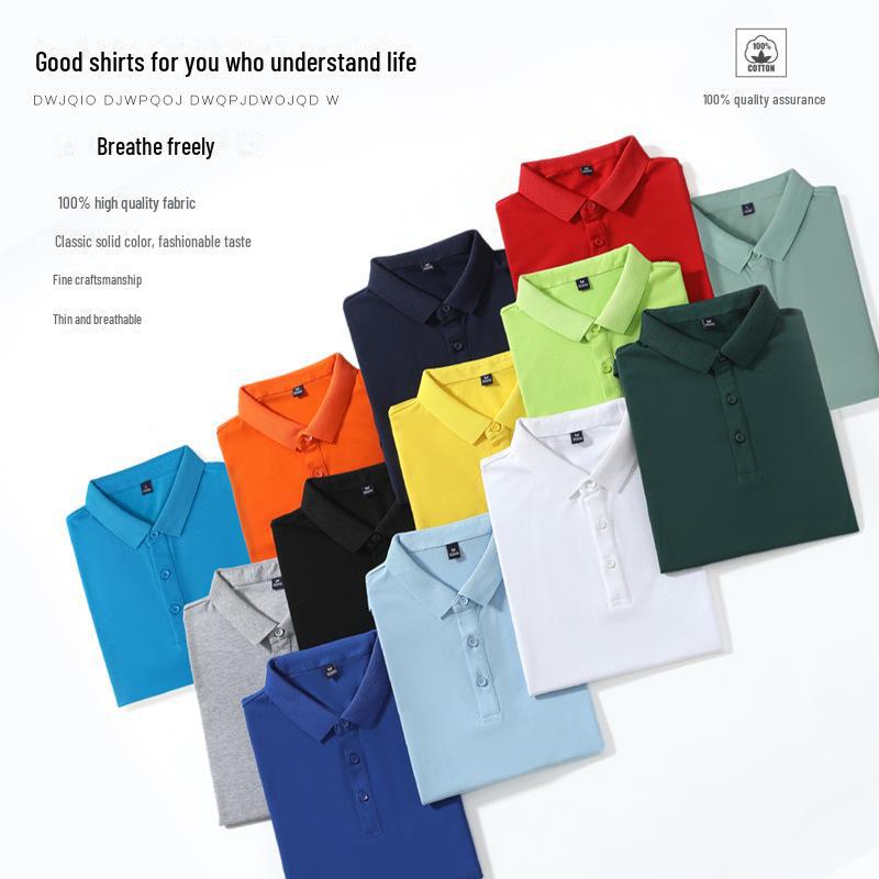 Рубашки-поло из мерсеризованного хлопка премиум-класса, индивидуальная рабочая одежда и футболки с логотипами