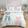 Cartoon Ballet Dancing Girl Duvet Cover Set Princess Style Twin Size Bedding Set Kids Girl Nordic Bed Cover Full Twin Queen King