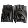 Deer Pattern Leather Half-Finger Motorcycle Gloves