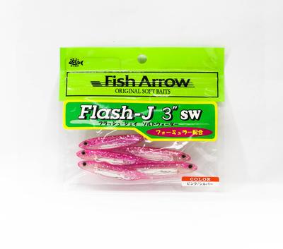 Fish Arrow Мягкая приманка Flash J SW 3 дюйма, 5 шт. в упаковке #101 (9600)