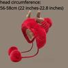 Women Thermal Fleece Lined Beanie Cap Faux Fur Pompom Hat Ear Warmer Christmas