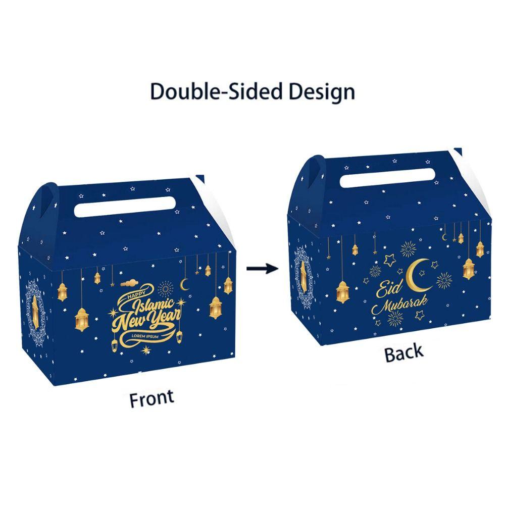 12 шт. Подарочная коробка Рамадан со смешанными узорами Бумажная упаковочная коробка Конфеты Закуски Сахар