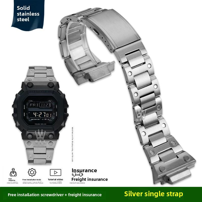 Мод Комплект GX-56 Металлический Корпус Ремешок Для Casio GSHOCK G Большой Квадратный GX-56BB GXW-56 Безель ремешок для часов Нержавеющая сталь мужской Сплошной Браслет