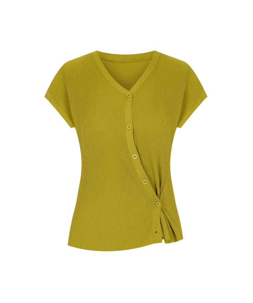 PAIGEFLYNN Two-Way Button Ribbed Knit_P6Bkn034C