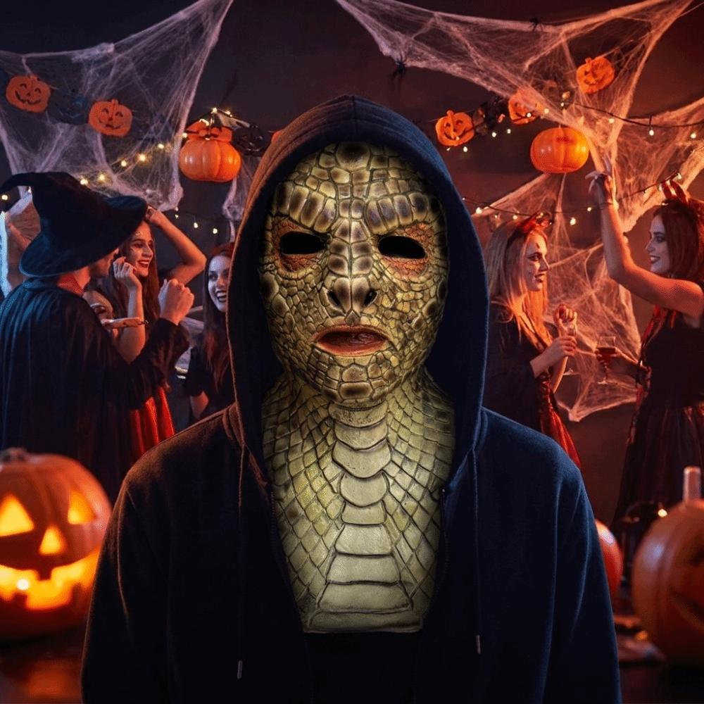 Scary Snake Monster Mask Realistic Halloween Cosplay Party Mask Full Face Mask Theme Party
