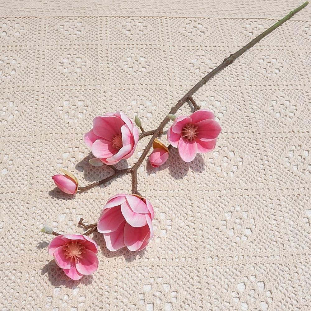 78cm Artificial Magnolia Branches Real Touch Artificial Orchid Flowers  Wedding Party Decor