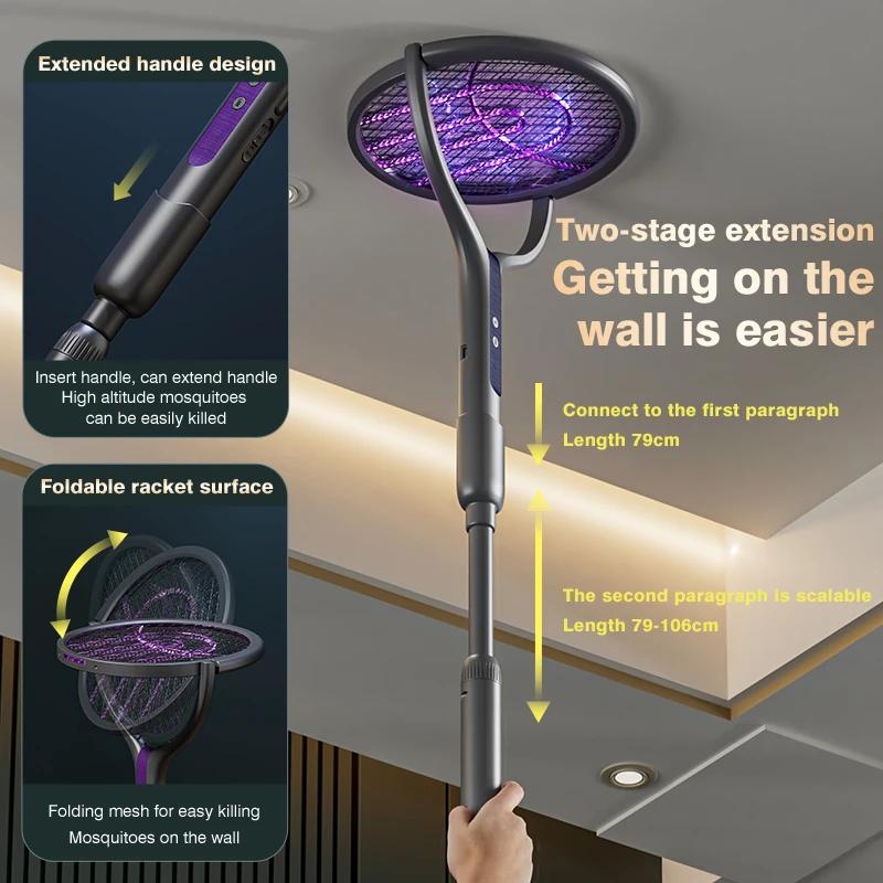 Многофункциональная лампа-убийца комаров 2-в-1, угловая выдвижная мухобойка от комаров, мухобойка от комаров с зарядкой от USB, мухобойка от летучих мышей
