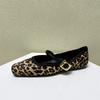 Spring Fashion Women's Flat Shoes Ladies Round Toe Leopard Print Casual Shoes Slip-on Outdoor Mary Jane Shoes Zapatos