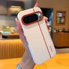 Pixel10Pro XL Tri Color Splicing Leather Phone Case for Google Pixel 10 Pro XL  Metal Lens Ring&independent Button Back Cover
