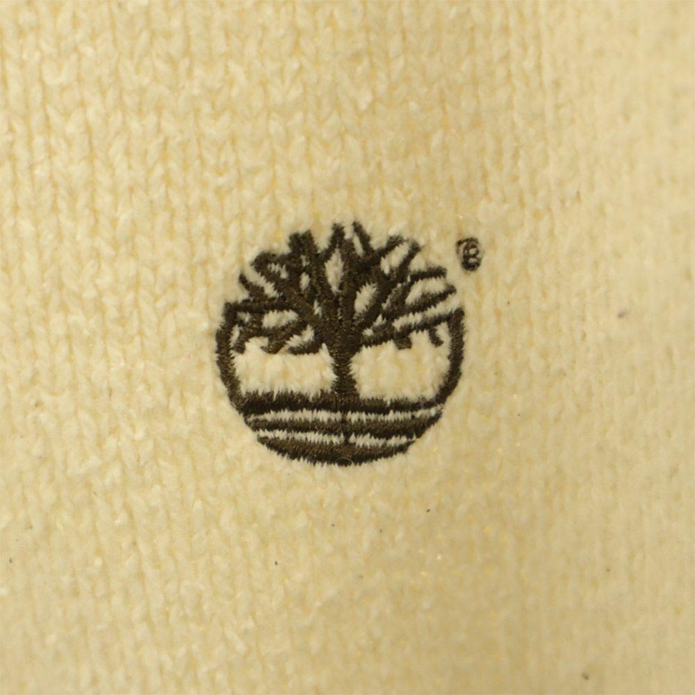 Timberland Свитер с длинным рукавом и V-образным вырезом, 90-е, размер L, белый, вязаный, старый винтажный, мужской, б/у