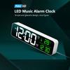 Music LED Digital Alarm Clock Temperature Date Display Desktop Mirror Clocks Home Table Decoration Electronic Clock Tools