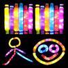 10pcs LED Flash Pipe DIY Luminous Necklaces Luminous Emitting Telescopic Tube Toys Funny Kid Gifts Wedding Party Decor Favors