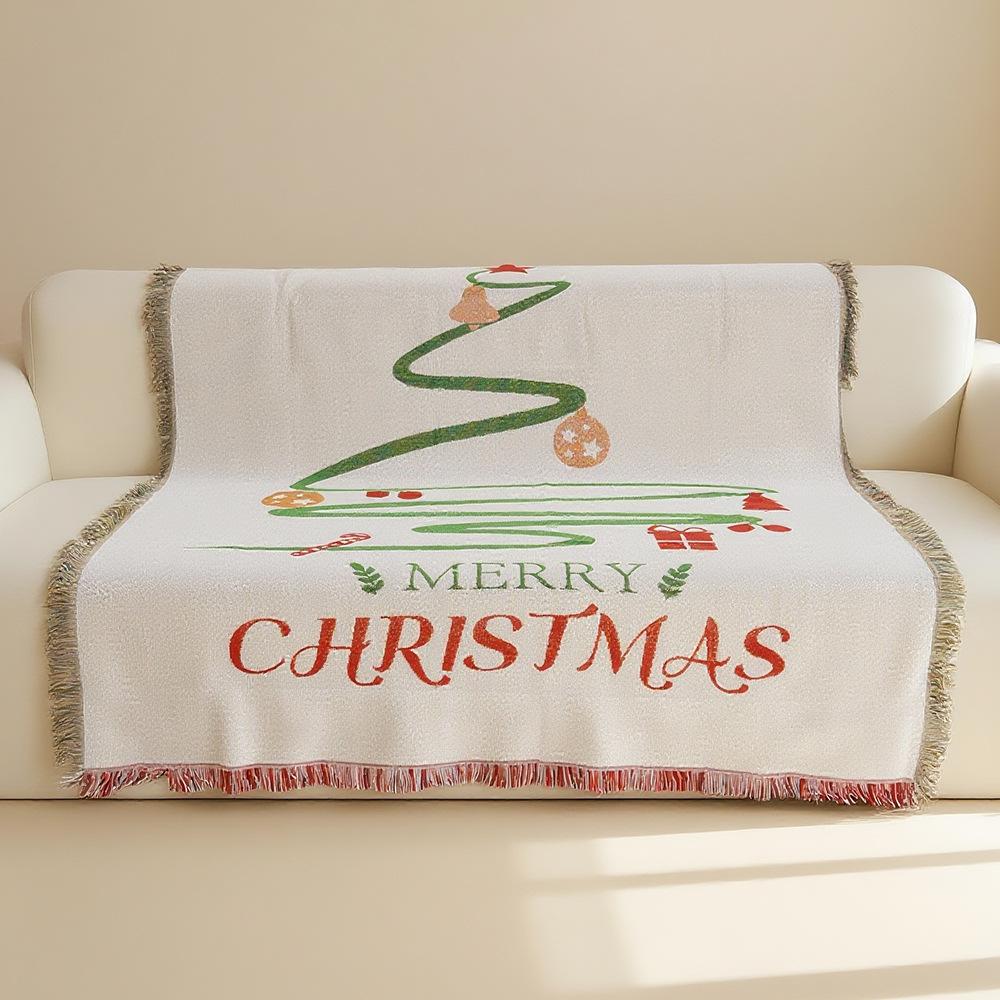 Modern Jacquard Weave Cotton/Polyester Blend Tapestry Blanket Four Seasons Use Factory Supplied Fascinating Price Features
