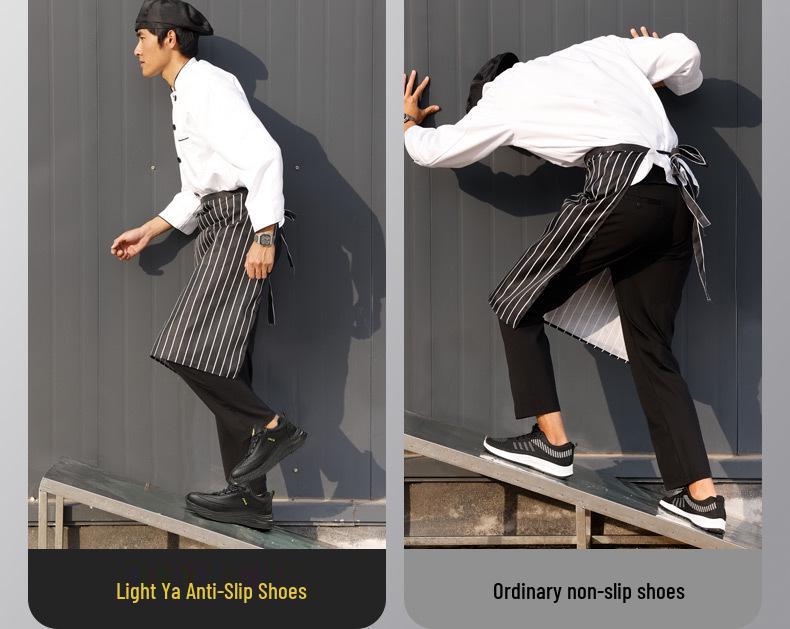 Мужская профессиональная нескользящая водонепроницаемая обувь для шеф-повара: Масло- и пятностойкая кухонная защитная обувь