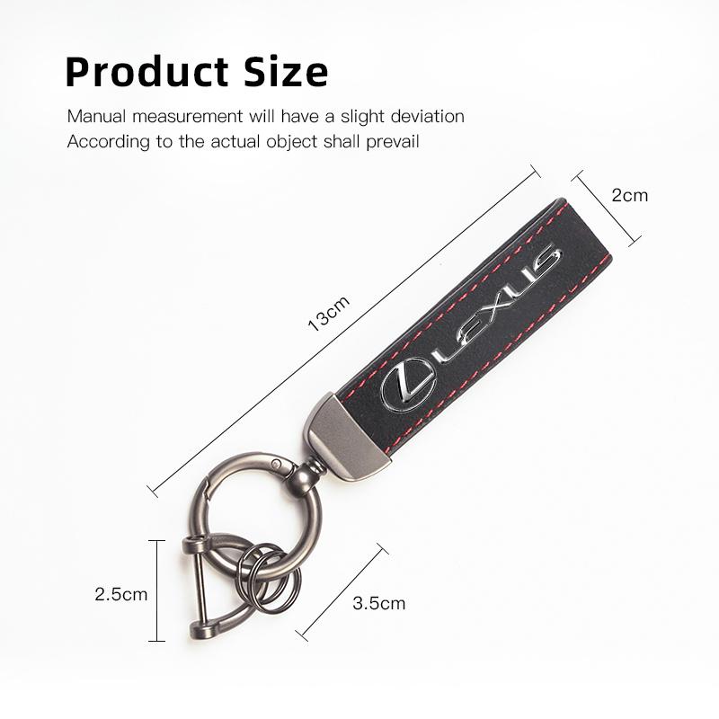 Car Suede Leather Keychain Alloy Keyring Pendant Accessories For Lexus F SPORT ES RX NX LS UX LM LX GX LC RZ IS CT GS RC HS LBX HE7