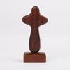 Wooden Cross Decoration with Magnetic Base Handmade Faith Prayer Cross Home Office Bookshelf Desktop Decoration Ornament