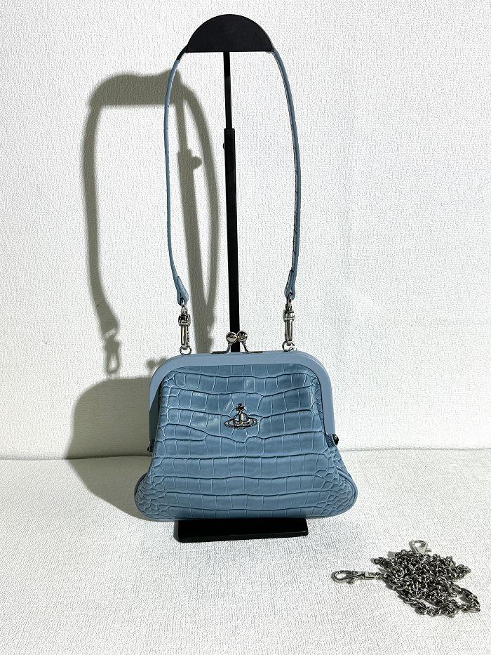 Сумка-багет Empress Dowager Blue Medium - Сумка-пельмень Mist Saturn с цепочкой-ведром Vivian