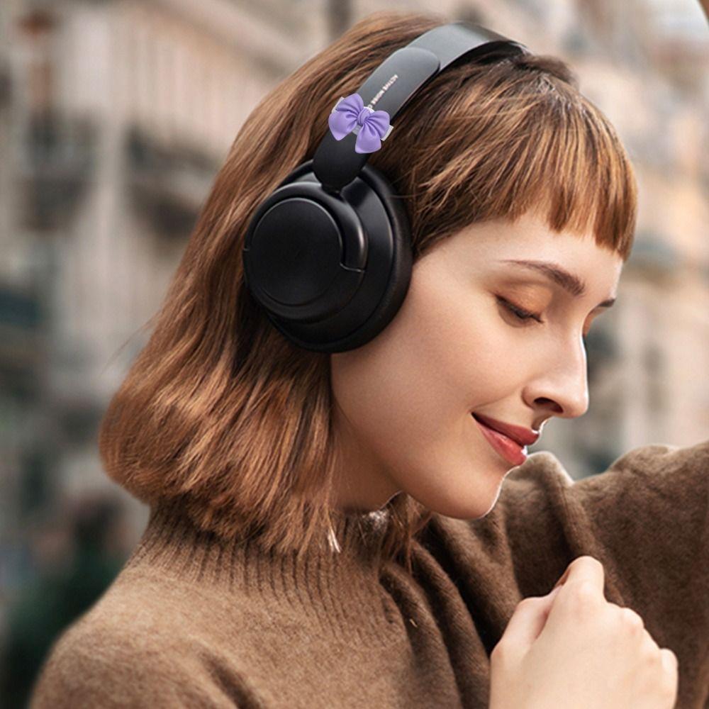 2PCS Silicone Headphone Decorations 3D Headphone Accessories Creative Earphone Charms Girls