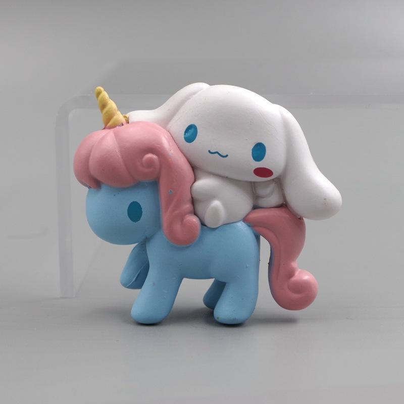 Аниме Фигурки Sanrio My Melody Cinnamoroll ПВХ Фигурка Действия Мультяшный Единорог Кукла Украшение Декор Торта Игрушки для Детей Рождественские Подарки