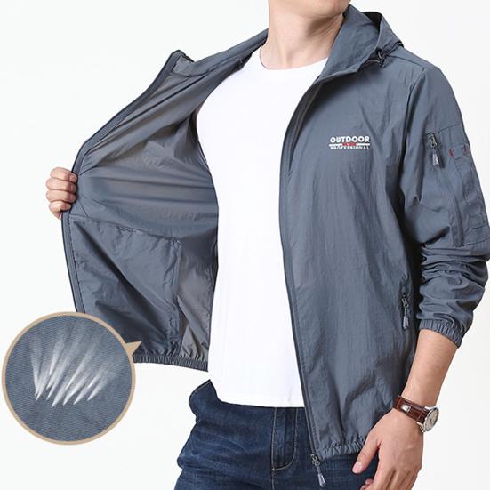 Унисекс солнцезащитная куртка с капюшоном, длинная тонкая быстросохнущая спортивная куртка с рукавами на открытом воздухе, однотонная солнцезащитная верхняя одежда с карманами