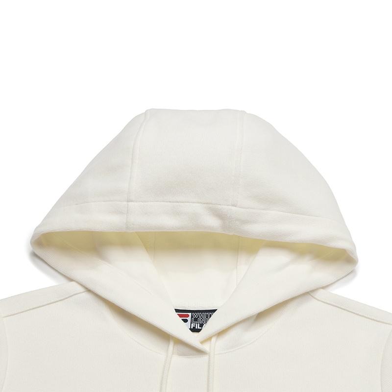 Fila Наследие Мода Классический Простой Трендовый Удобный Универсальный Повседневный Вязаный Худи Женские толстовки Туманно-Лотосово-Белый F11W548201FIV