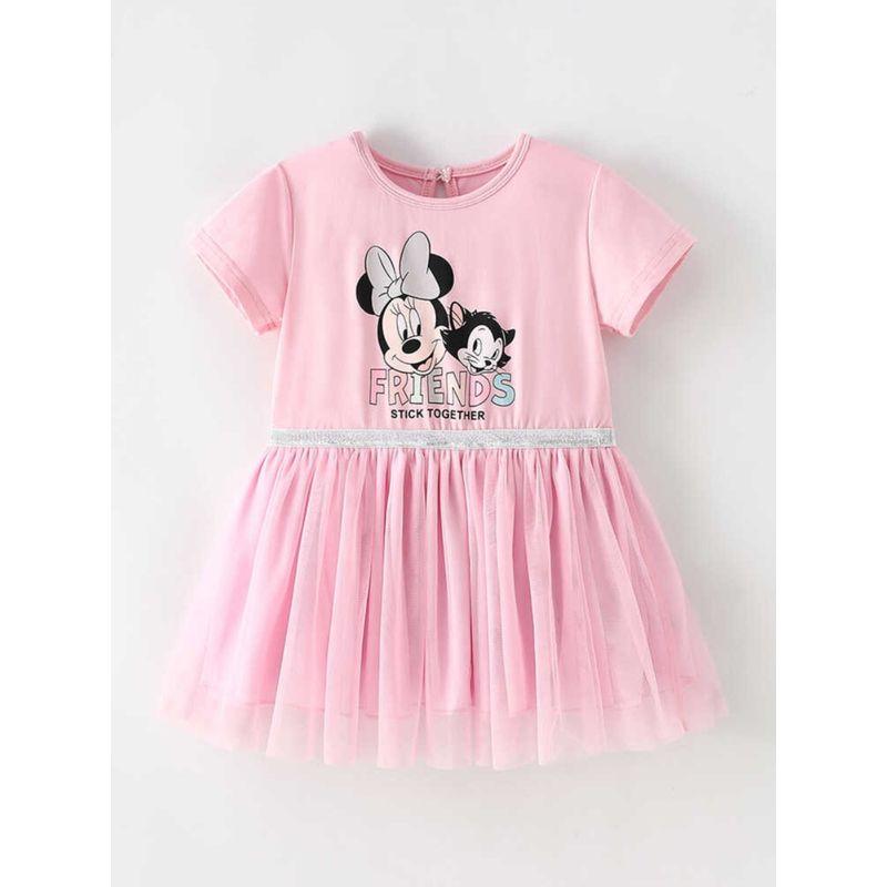Foreign Trade Summer Girls' Dress Pure Cotton Mesh Short-Sleeved Princess Dress Kidsren's Baby Fashionable and Cute Cartoon
