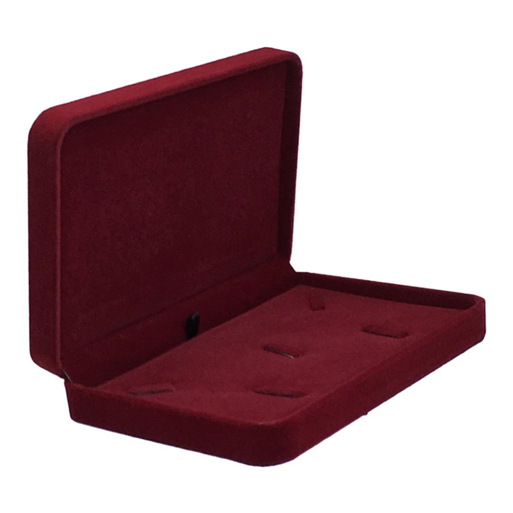 Бархатные наборы ювелирных изделий Коробки Поднос для путешествий Ожерелье Хранение Витрина Красный